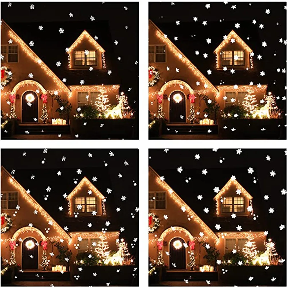 Outdoor Weather-Proof Neve Projeção Lâmpada, Natal Lâmpada LED, Wider Lighting Range, Plug EUA