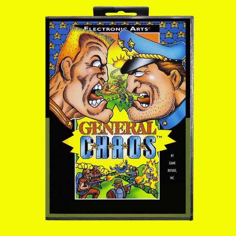 General Chaos MD tarjeta de juego de 16 bits, cubierta de EE. UU. Para Cartucho de consola de videojuegos Sega Megadrive Genesis