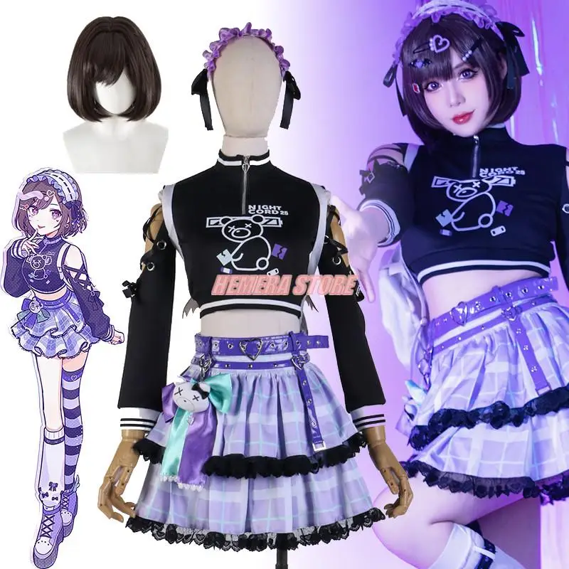 Pre-Sales Shinonome Ena Cosplay Kostuums Anime Kleding Met Rugzak Pruik Meisje Rok Project Sekai Kleurrijke Stage Feat 25ji