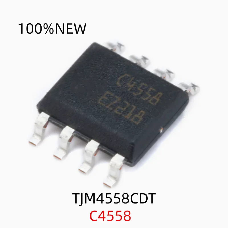 (50Pcs) 100% New Tjm4558Cdt C4558 Sop-8 High-Speed, Wide-Bandwidth Bipolar Operational Amplifier Chip