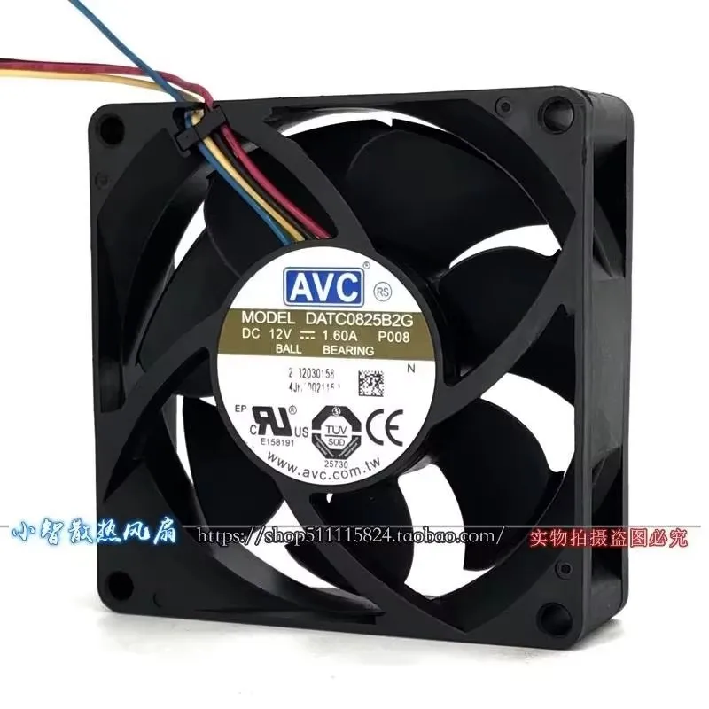 Original  DATC0825B2G 12V 1.60A 8CM 80 * 80 * 25MM 4-wire PWM violent high speed server Cooling fan