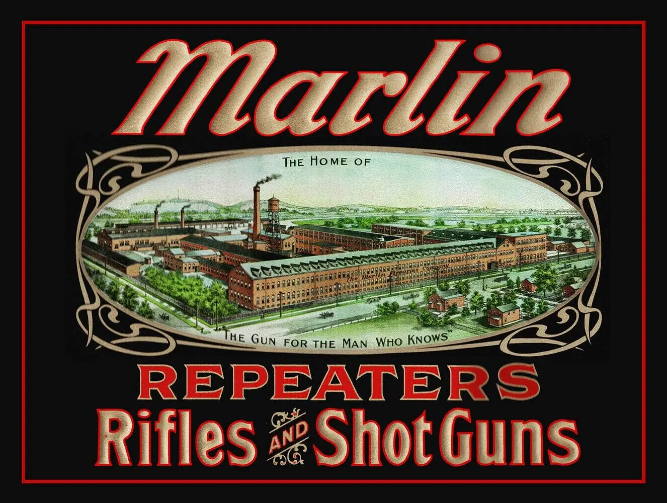 Vintage Metal Sign Marlin Rifles And Shotguns Tin Sign Plaque For Wall Art Home Garage Bar Restaurant Club Men Cave Decor 1 sign