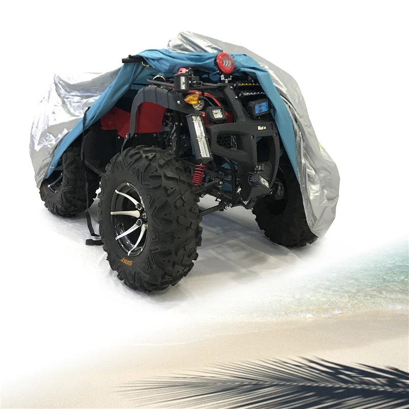 Silver ATV Beach Car Cover Motorcycle Scooter Dustproof Cover Motorbike Waterproof Protector Covers M L XL 2XL 3XL Universal