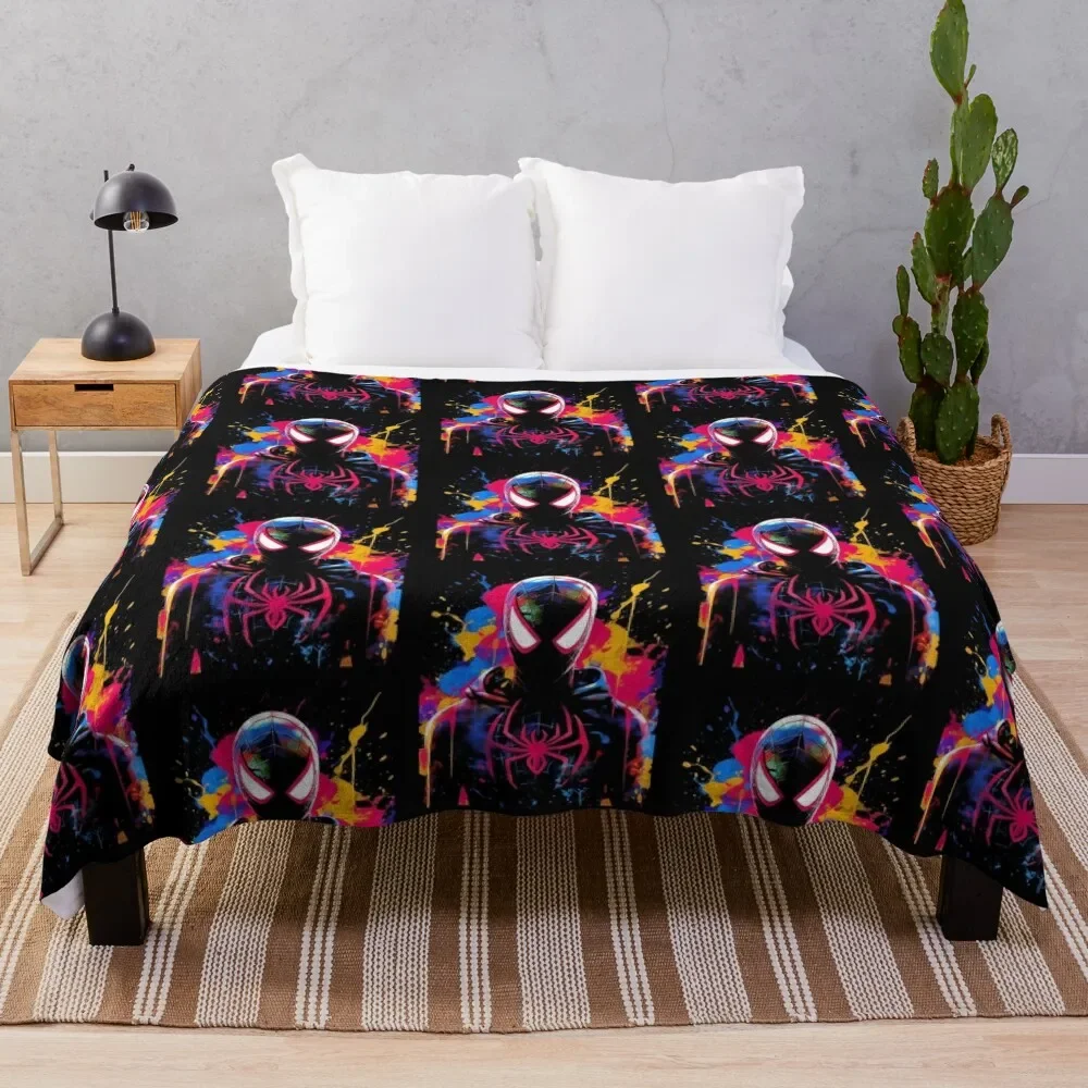

Spiderverse Miles Graphic Throw Blanket Quilt Vintage Thins warm for winter Blankets
