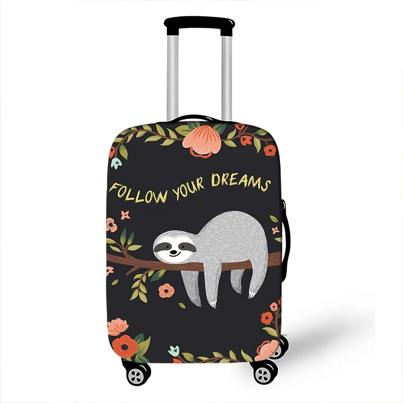 Funny Slow Sloth Print Luggage Cover for Travelling Anti-dust Suitcase Covers Elastic Trolley Case Protective Cover