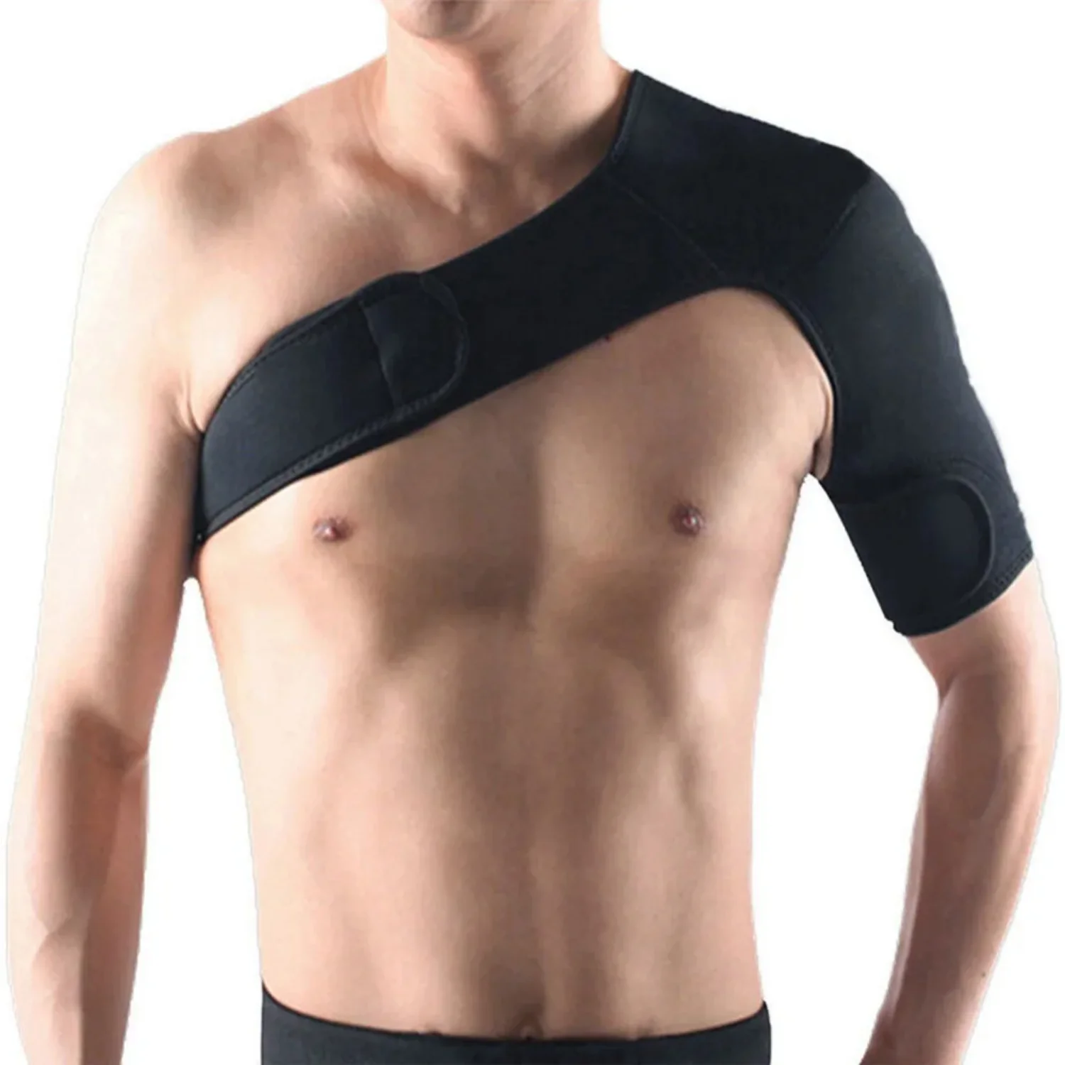 

Men Adjustable Black Shoulder Brace Support Belt Left Right Single Shoulder Joint Sport Gym Compression Guard Protect Kneepads