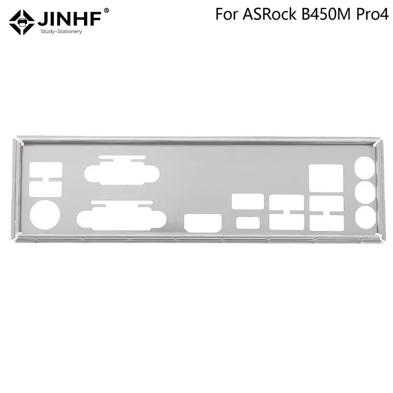 1pc IO I/O Shield BackPlate Back Plate Bracket Motherboard Baffle Plate For ASRock B450M Pro4 Computer Stainless Steel