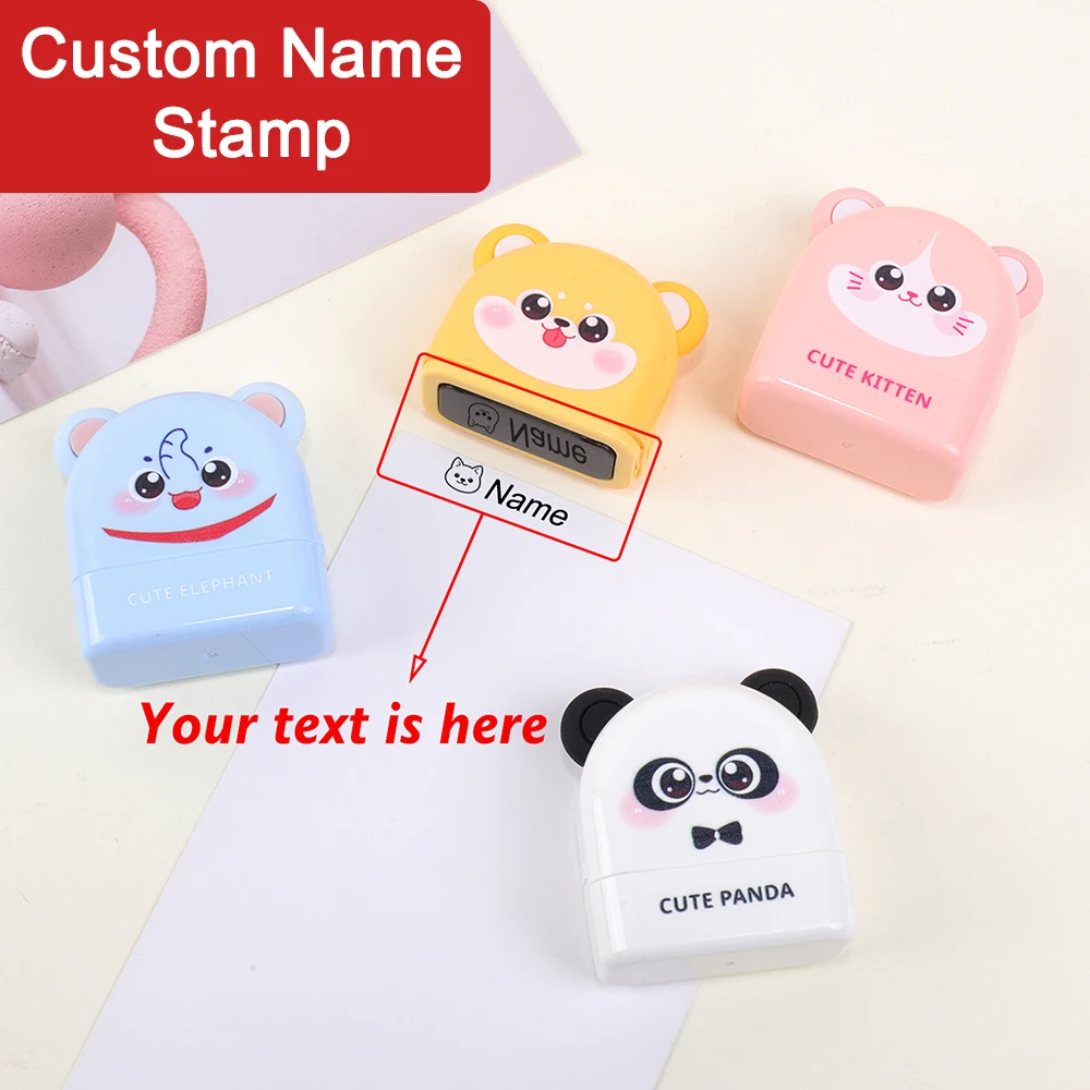 

Custom Kids Name Stamp Signature Personalized Name Stamp Co-friendly Ink Kindergarten Clothing Label Gift Customized Text Seal