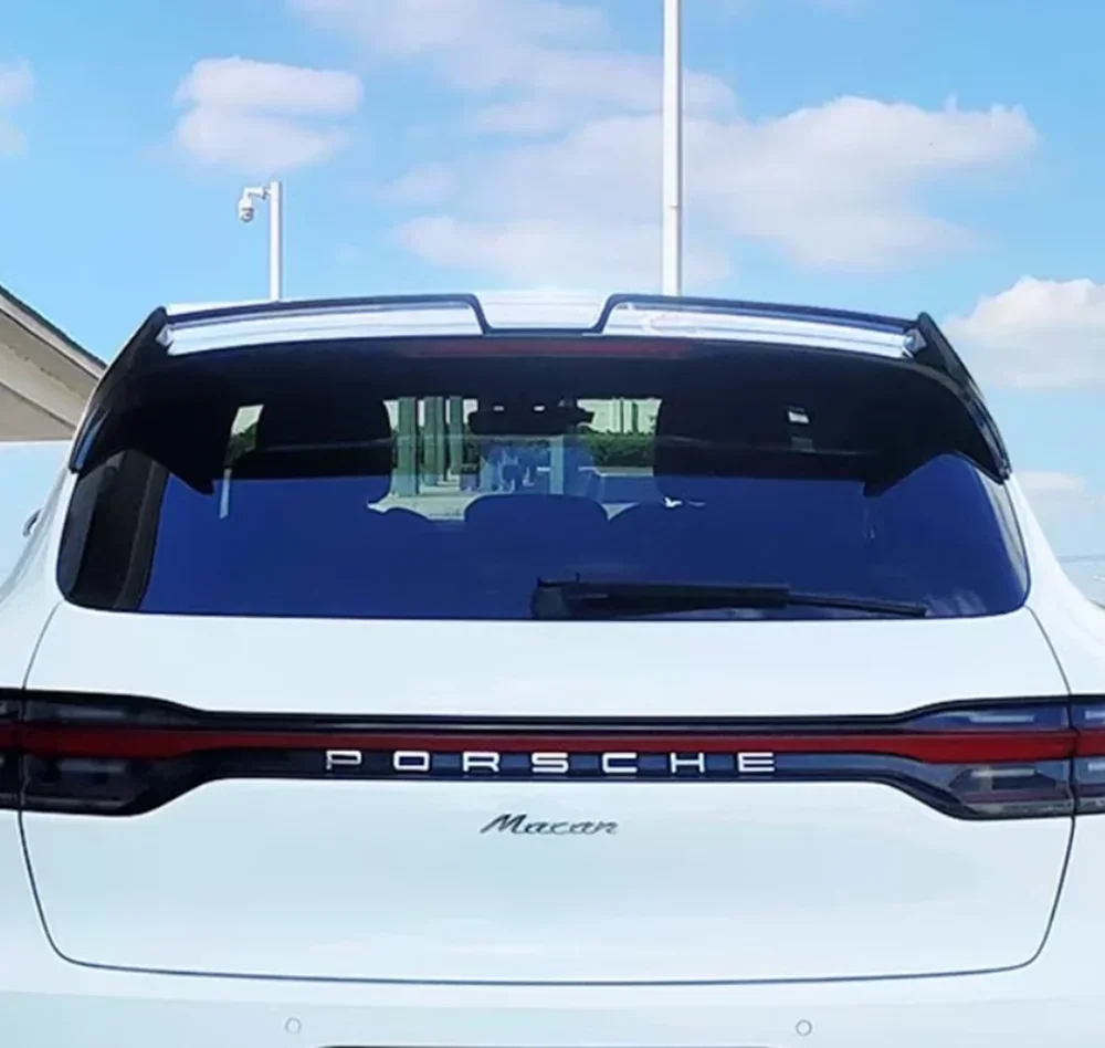 Glossy black For Porsche Macan Roof Middle Spoiler 2015 2016 2017 High Quality ABS Material Car Rear Trunk Wing Accessories