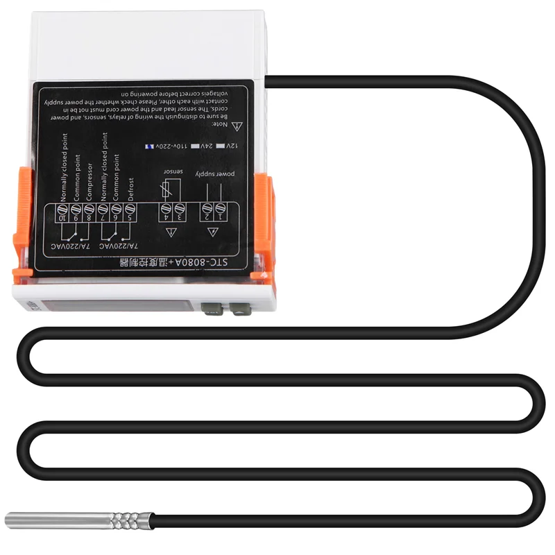 H-W STC-8080A+ Digital Thermostat Temperature Controller Refrigerator Refrigeration Automatic Defrost Timer Single Probe