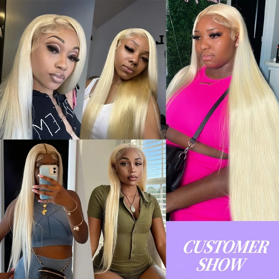 شقراء 613 Hd الدانتيل الباروكة الأمامية 13x6 البرازيلي شعر طبيعي مفرود باروكة 38 بوصة شفافة الدانتيل الباروكة الأمامية للنساء 200 الكثافة #5