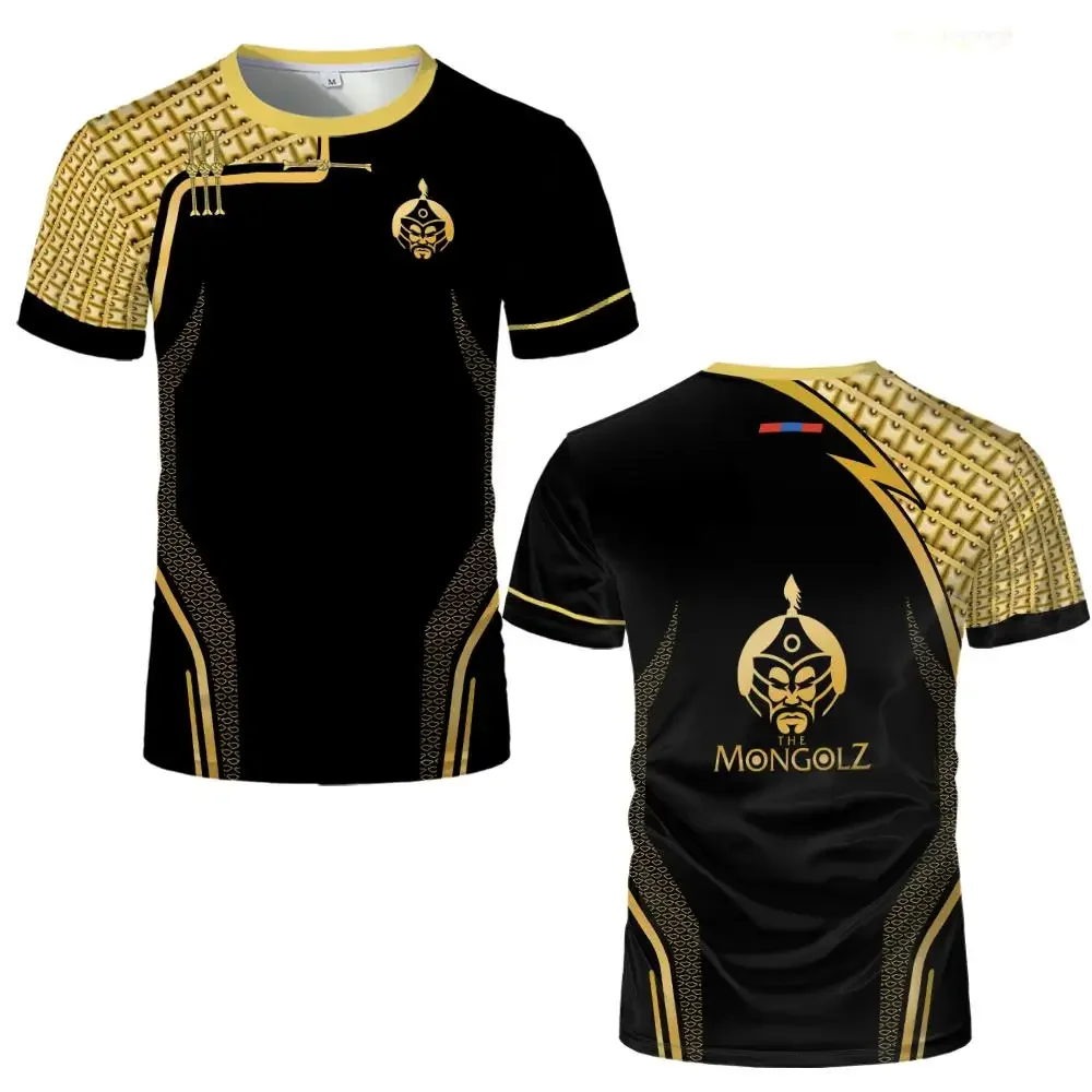 CS2 فريق الرياضات الإلكترونية المنغولز الكلاسيكية فريق موحد CSGO برو الدوري لاعب مخصص التدريب جيرسي الرجال تنفس تي شيرت مطبوع