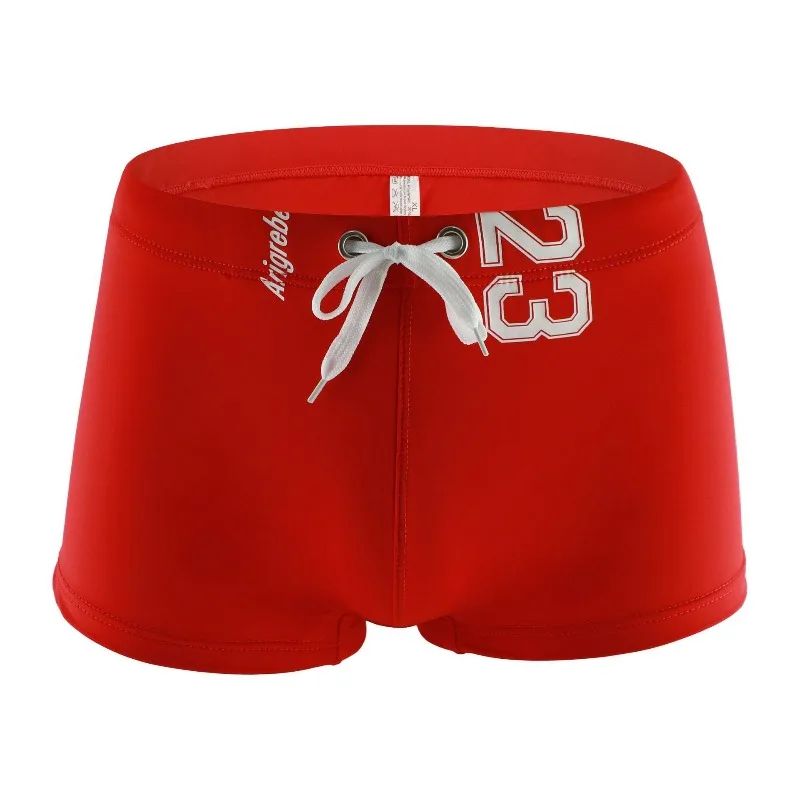 

2025 tethered men's swimming trunks, boxer fashion hot spring swimming trunks, summer quick-drying men's boxer swimming trunks