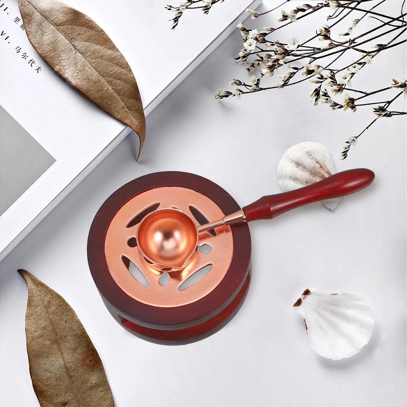 

1Set Wax Seal Warmer Stove Durable Melting Spoon Compact Portable Home Decoration DIY Gift Tool for Wax Seal Lovers