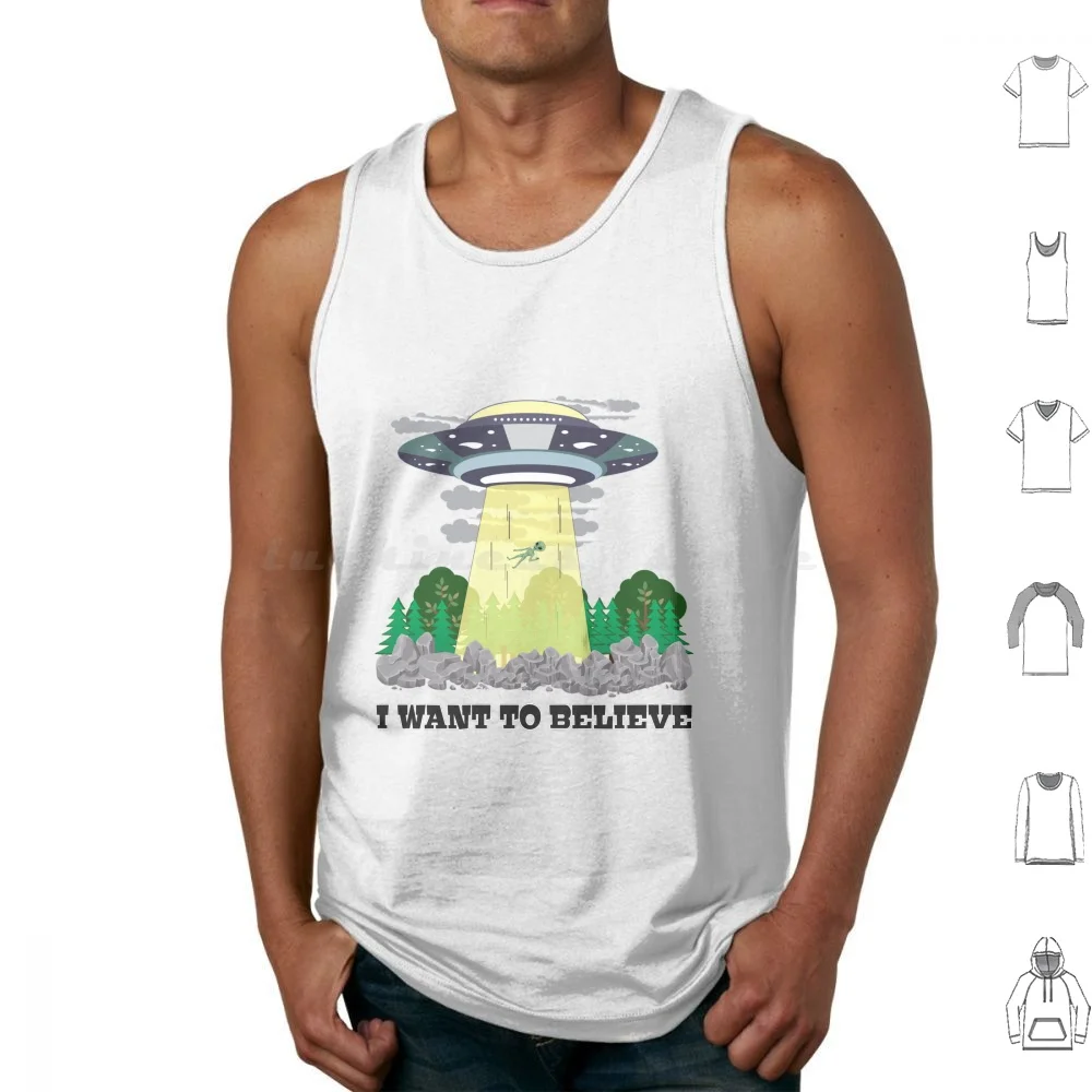 Je veux croire débardeurs imprimé coton Townwish je veux croire X fichiers Ufo Mulder Scully Xfiles la vérité est sortie