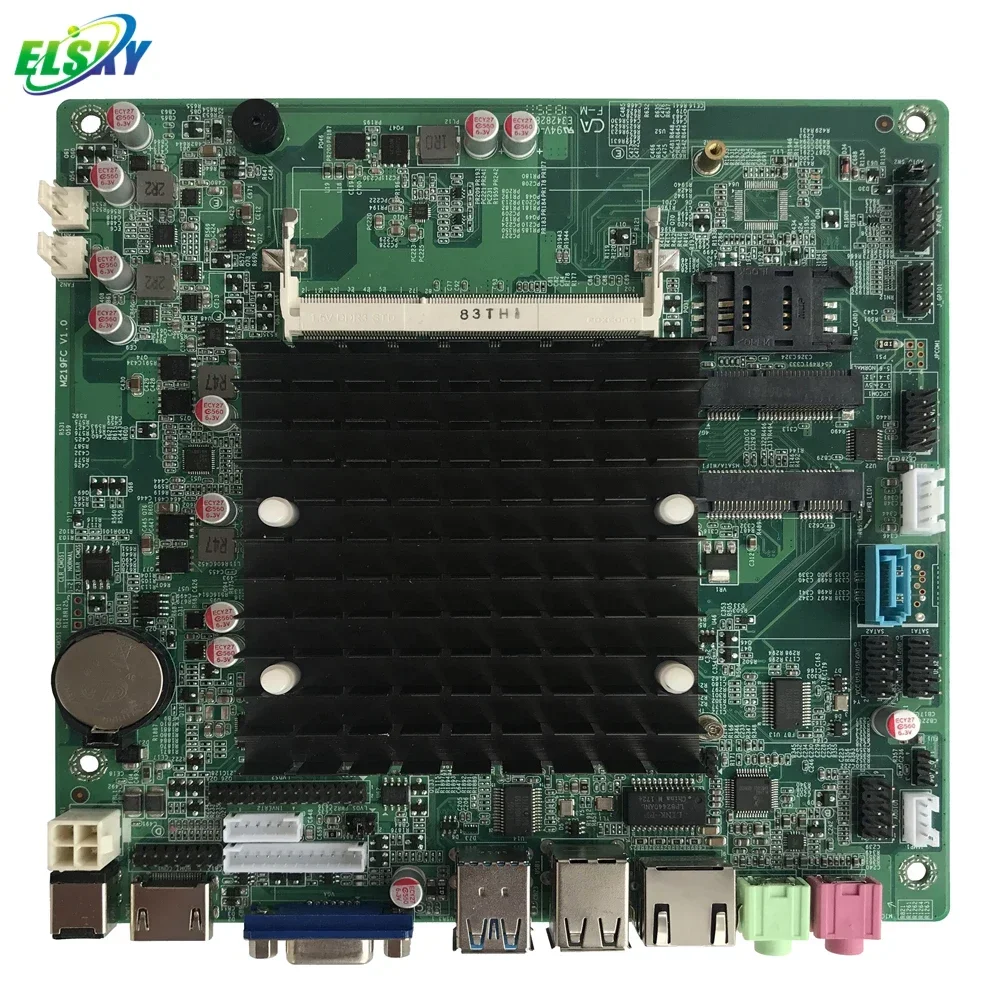 Hot Sale Cheap ELSKY M283FN Dual Cores 2.16GHz N2830 CPU Fanless Embedded DDR3 Mini ITX Motherboard with LVDS Display