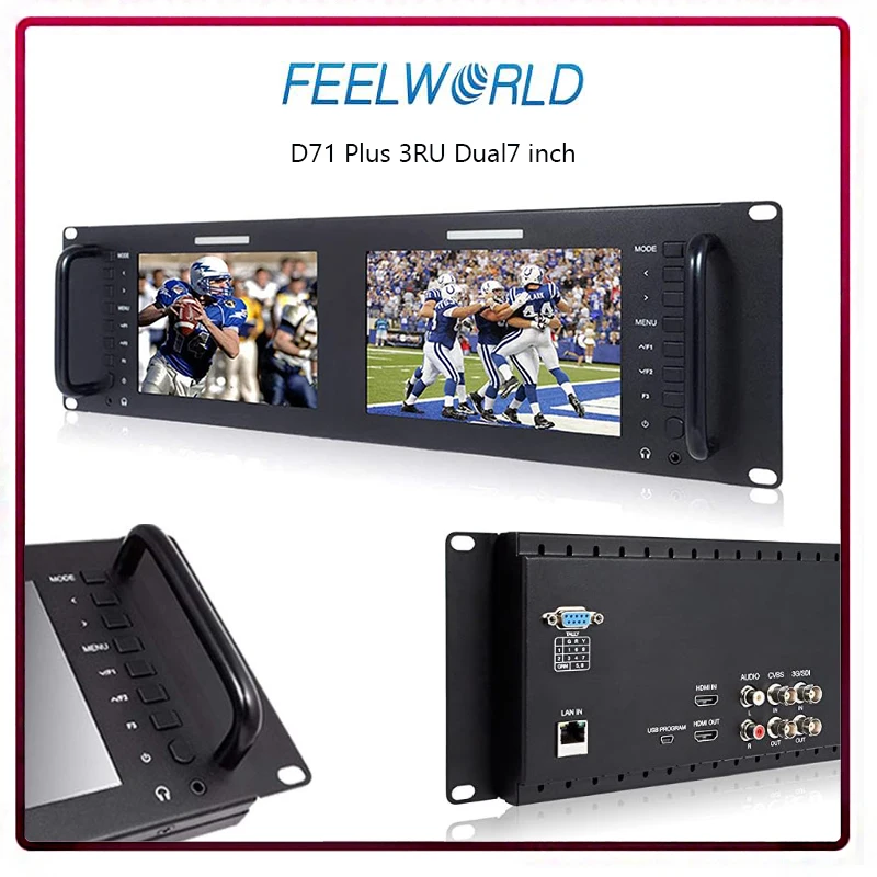 FEELWORLD FW279 7-дюймовый полевой монитор, 2200 нит, читаемый при солнечном свете, 4K HDMI, графики волн, хроматограмма, индикация фокусировки, легкий вес (365 г)
