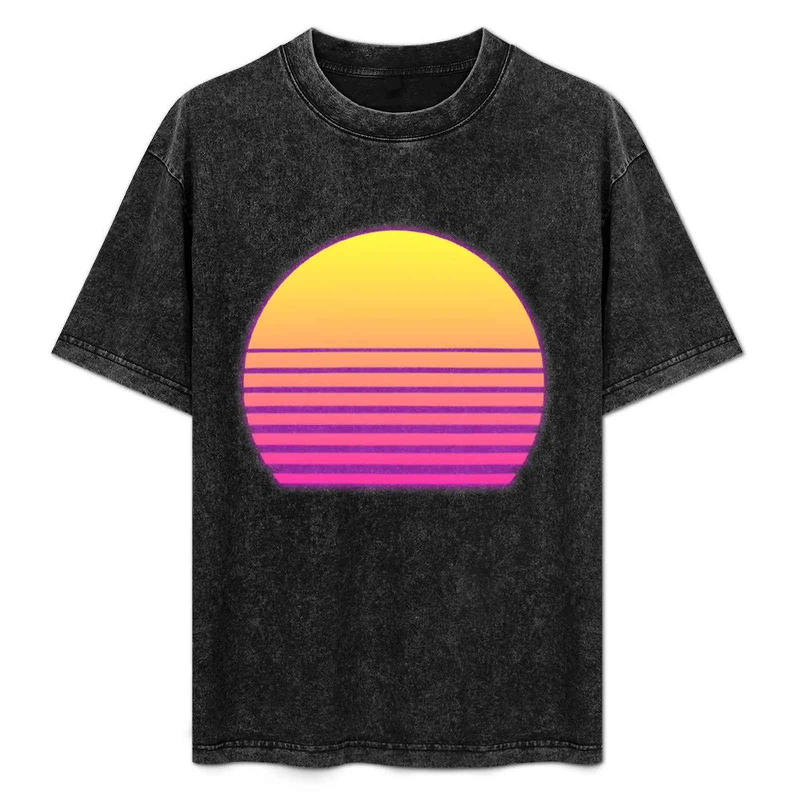 

Synthwave Sun T-Shirt anime t shirts oversize anime tshirt t shirt man plain man t shirt heavy cotton T-Shirt