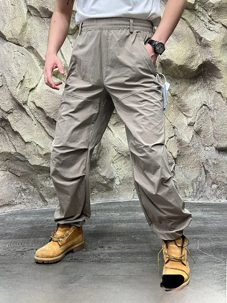 

Уличные мужские повседневные брюки, дышащие прямые брюки, летняя спортивная одежда, легкие брюки Qui Dry для молодежи, активный срок службы