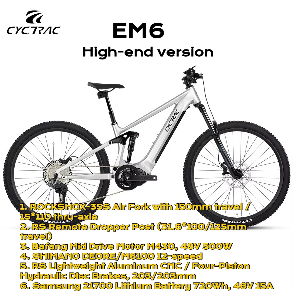 TWITTER EM6 Electronic shifting OX EDS-12S Bafang Motor M430-48V500W750W 12S Full Suspension Aluminum Alloy Mountain Bike e bike image 18