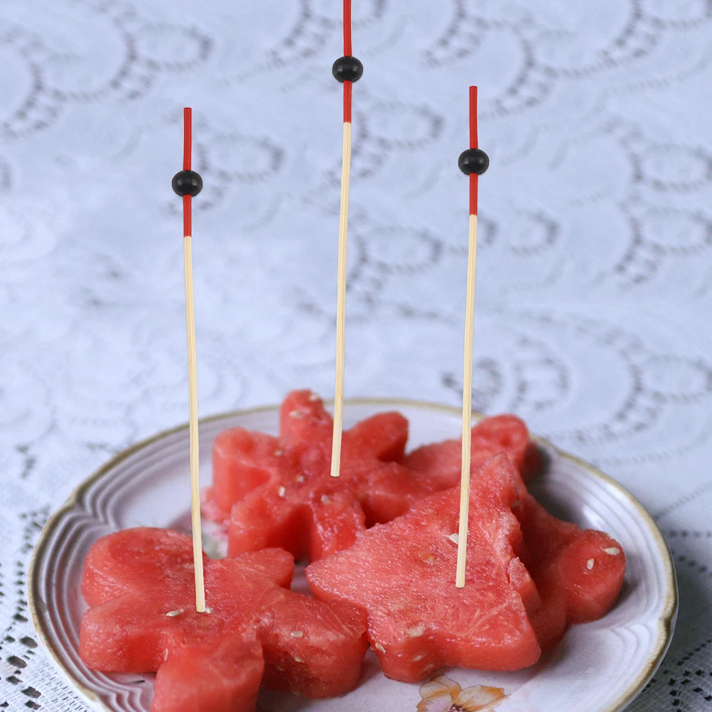 

300 Pcs Fruit Dessert Inserts For Party Skewers Wooden Picks Party Supplies Home Bar KTV Club Fruit Salad Tool