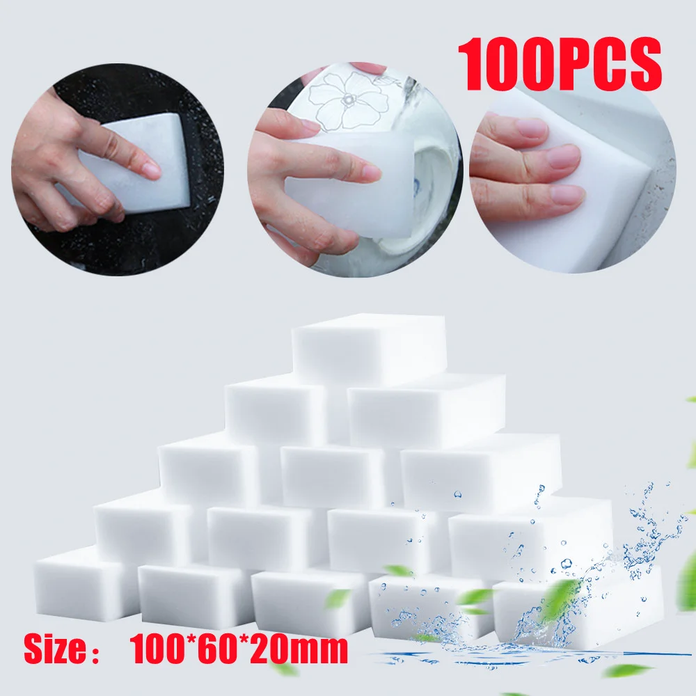 100*60*20mm Melamine Sponge White Magic Sponge Eraser Cleaner Cleaning Sponge For Kitchen Bathroom Cleaning Tools Wholesale