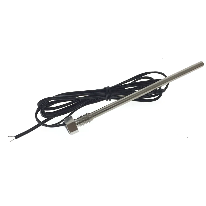1Pcs 10K B3950 NTC Thermistor Thread Probe M8 Extension Bar 100MM Temperature Sensor Pitch1.25MM Long 1.37M TIN