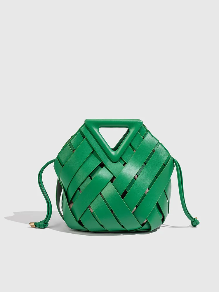 Bag Women New PU Flap Weave Vintage Geometric Single Shoulder Bags Ladylike Handbags Luxury Handbags Women Bags Designer image 4