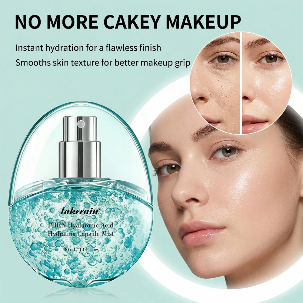 Spray Facial de Colágeno PDRN Glow, Hidratante Profundo, Absorção Rápida, Névoa Facial Firmadora, Cuidados com a Pele Coreana