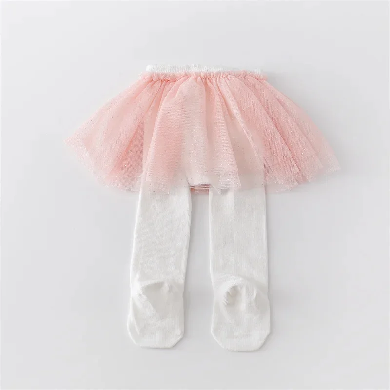 0-12Month Newborn Baby Tights For Girls Cute Cotton Lace Toddler Girl Pantskirt Fashion Infant Girl Pantyhose Autumn Winter New