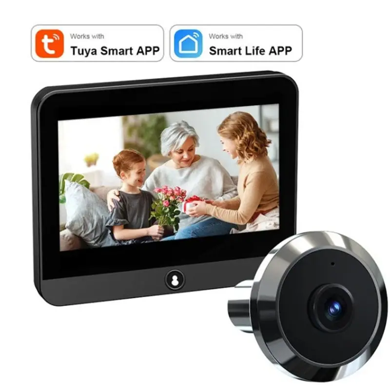 S50 home cat eye camera wide-angle anti-theft door remote control intelligent video intercom with screen electronic cat eye