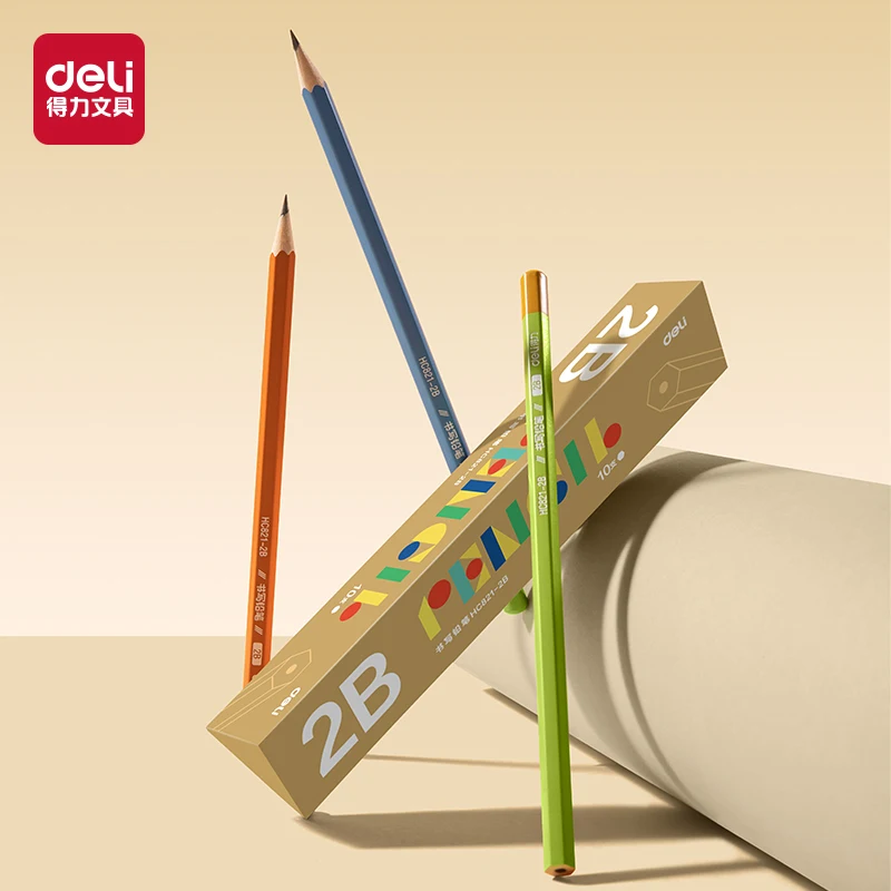 Deli 20pcs HB/2B Hexagonal Wooden Pencils Stationery Art Exam Sketch Painting Drawing Pencils Gift School&Office Supplies