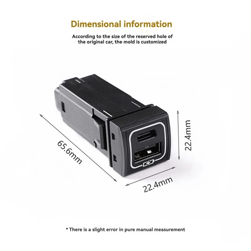 

AR-For Toyota Land Cruiser 250 Prado LC250 FJ250 USB+QC3.0 Quick Charger Car Accessories