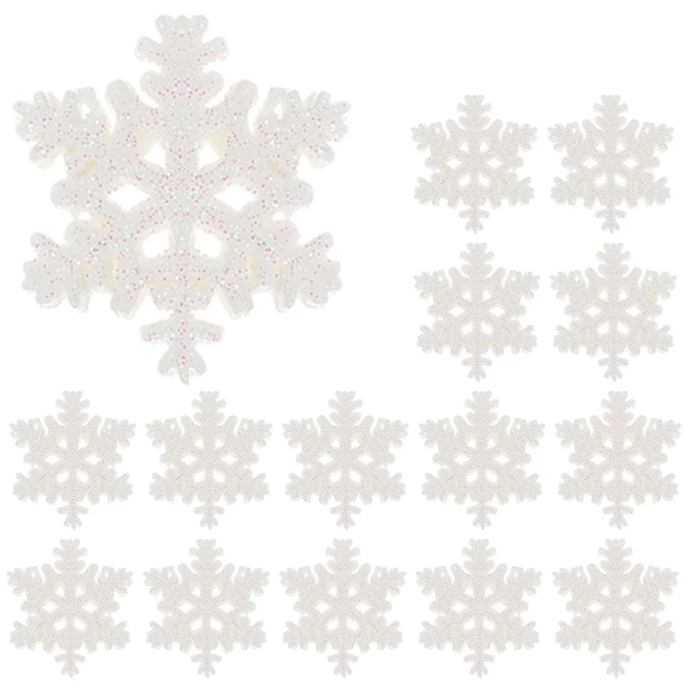 

50Pcs Christmas Snowflake Resin Pendant Hanging Ornaments Xmas Tree Decoration Holiday Party Supplies Snowman Kit