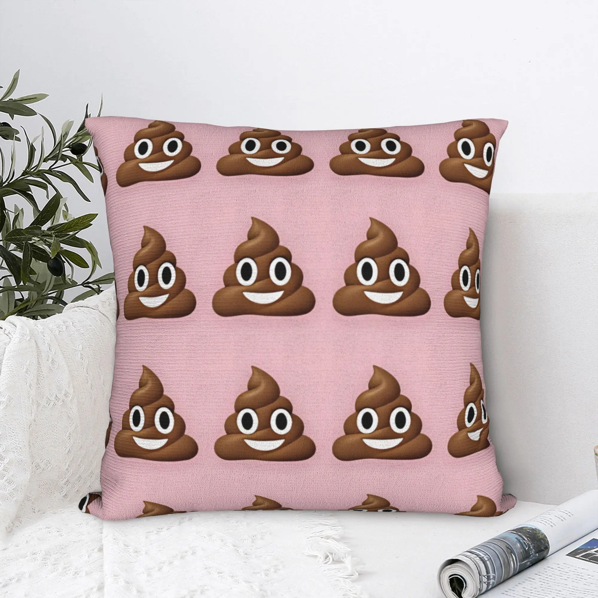 Poop Meme Funny Pillow Cover  Comfy Cushion Cover Fashion Pillow Case For Couch Sofa Bedroom