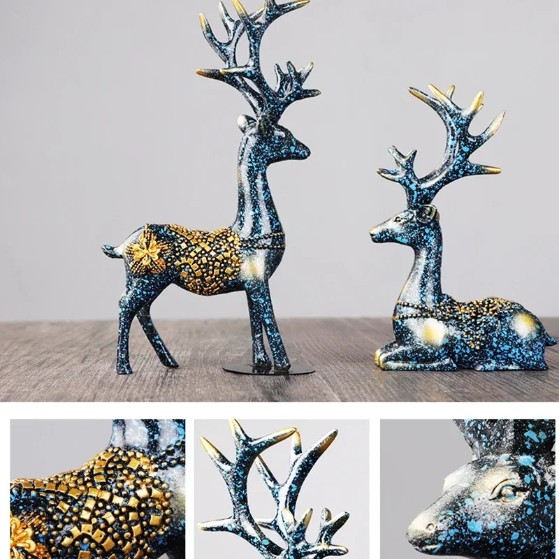 

2PCS Deer Ornaments Auto Interieur Decoratie Indoor Tafelblad Herten Ornamenten Gepersonaliseerde Creatieve En Mooie Levert