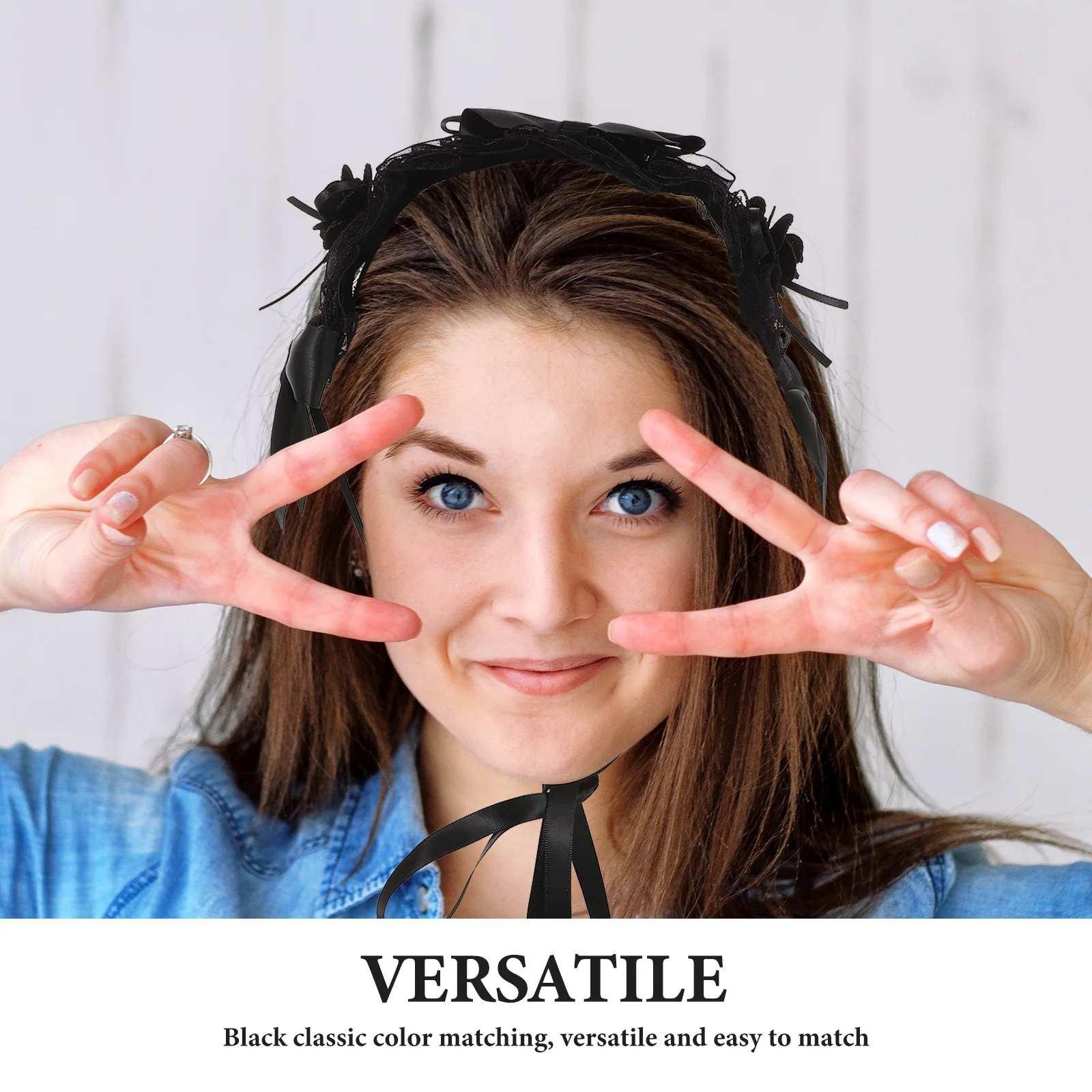 

Lolita Lace Headpiece Elegant Maid Style Hairband Party Cosplay Hair Ornament Women Hair Decor Lolita Lace Headpiece