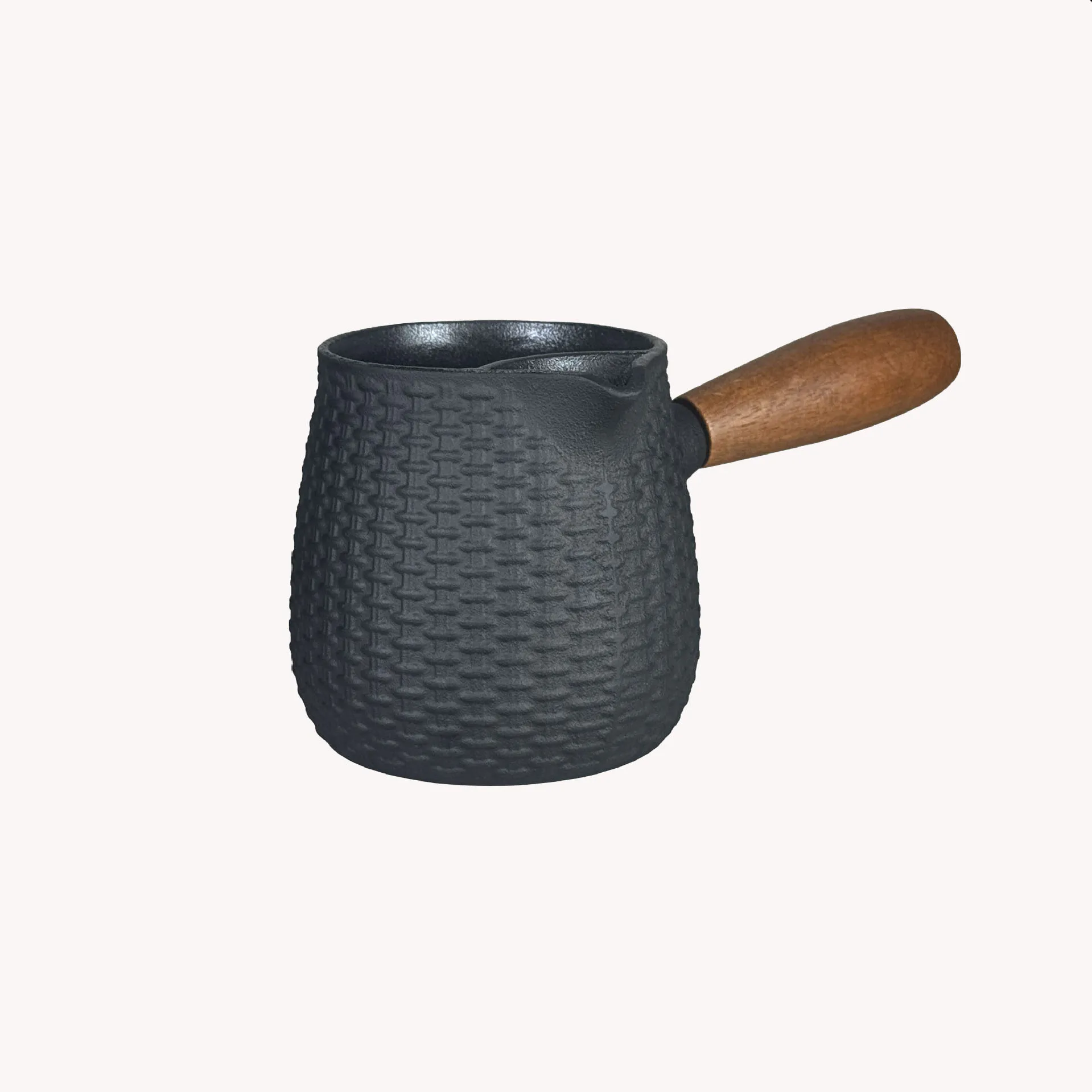 550ml Japanese Cast Iron Teapot with Side Handle Household Simple Kung Fu Teapot Anti-scalding Wooden Handle
