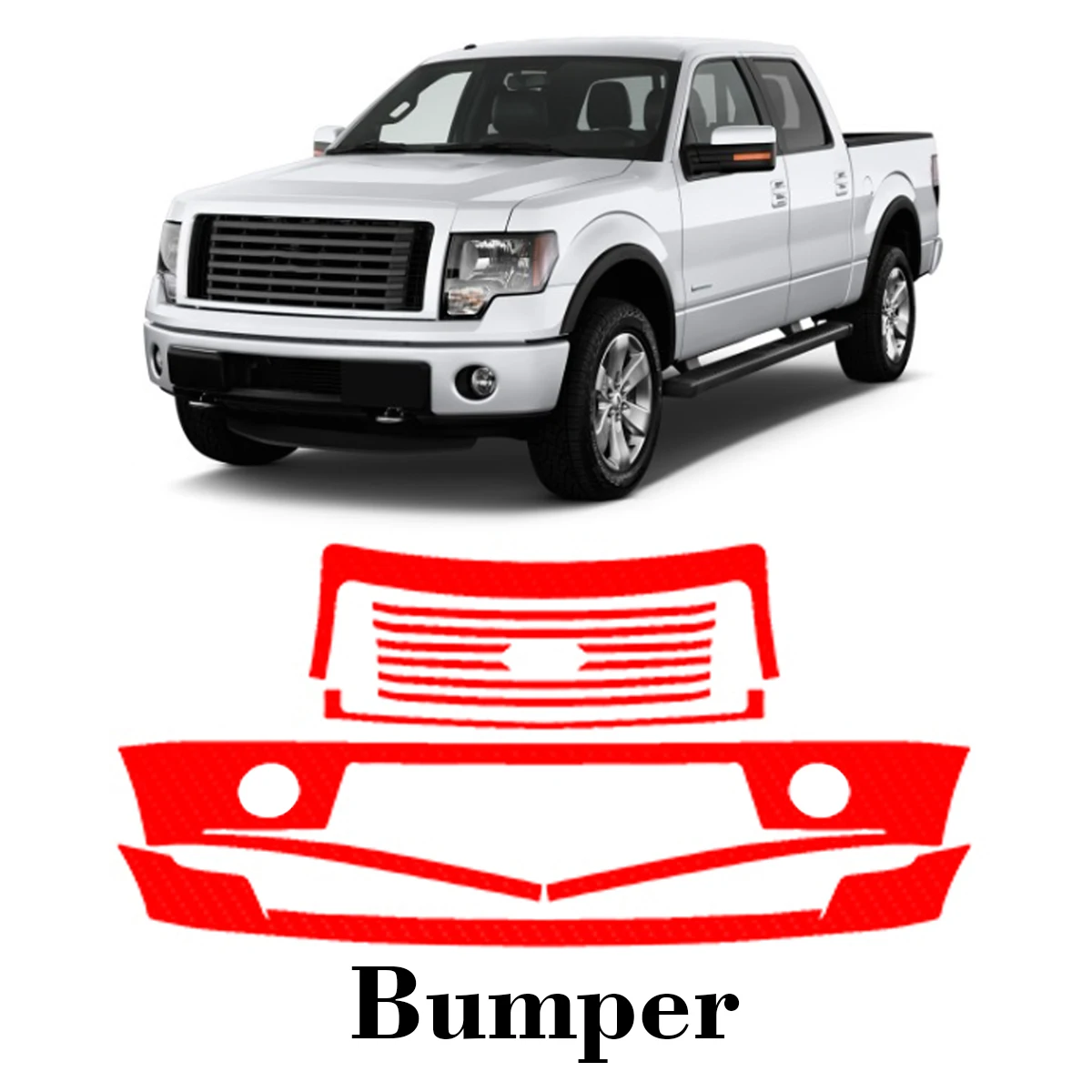 

Car Precut Paint Protection Film Front Bumper Anti-scratch Exterior TPU PPF For Ford F150 2013