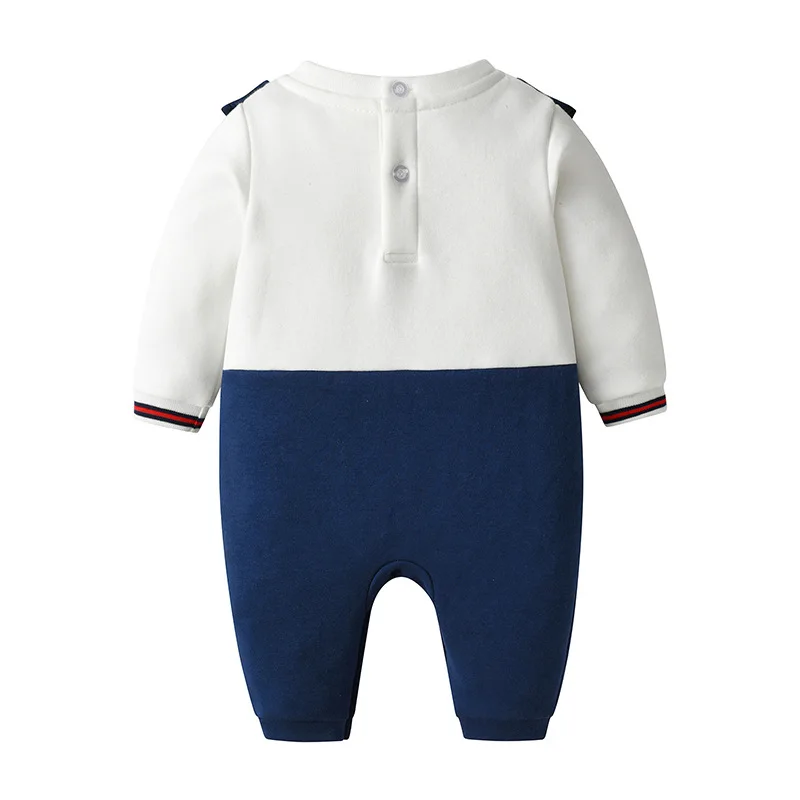 الوليد الصبي السروال القصير الخريف الشتاء بحار طوق المرقعة زائد الصوف طفل الفتيان حللا 0-1Y الفتيات داخلية وزرة #4