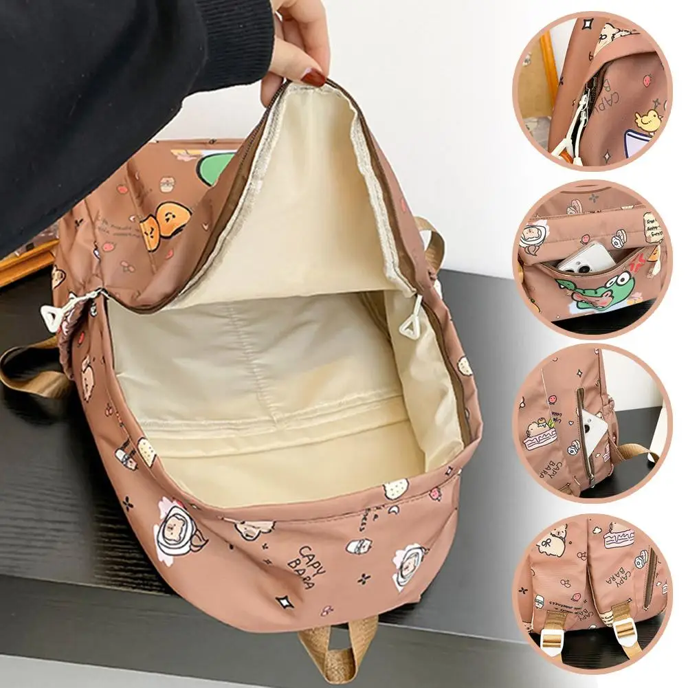 حقيبة ظهر للأطفال على شكل حيوانات لرياض الأطفال - حقيبة مدرسية خفيفة الوزن ذات سعة كبيرة، حقيبة كتب لطيفة للجنسين بتصميم كابيبارا