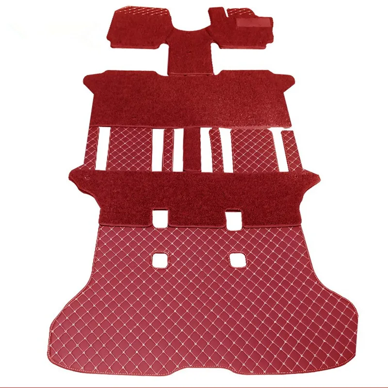 

Custom full set car floor mats for Right Hand Drive Nissan Serena C27 2022-2017 7 8 seats Top quality rugs double layers carpets