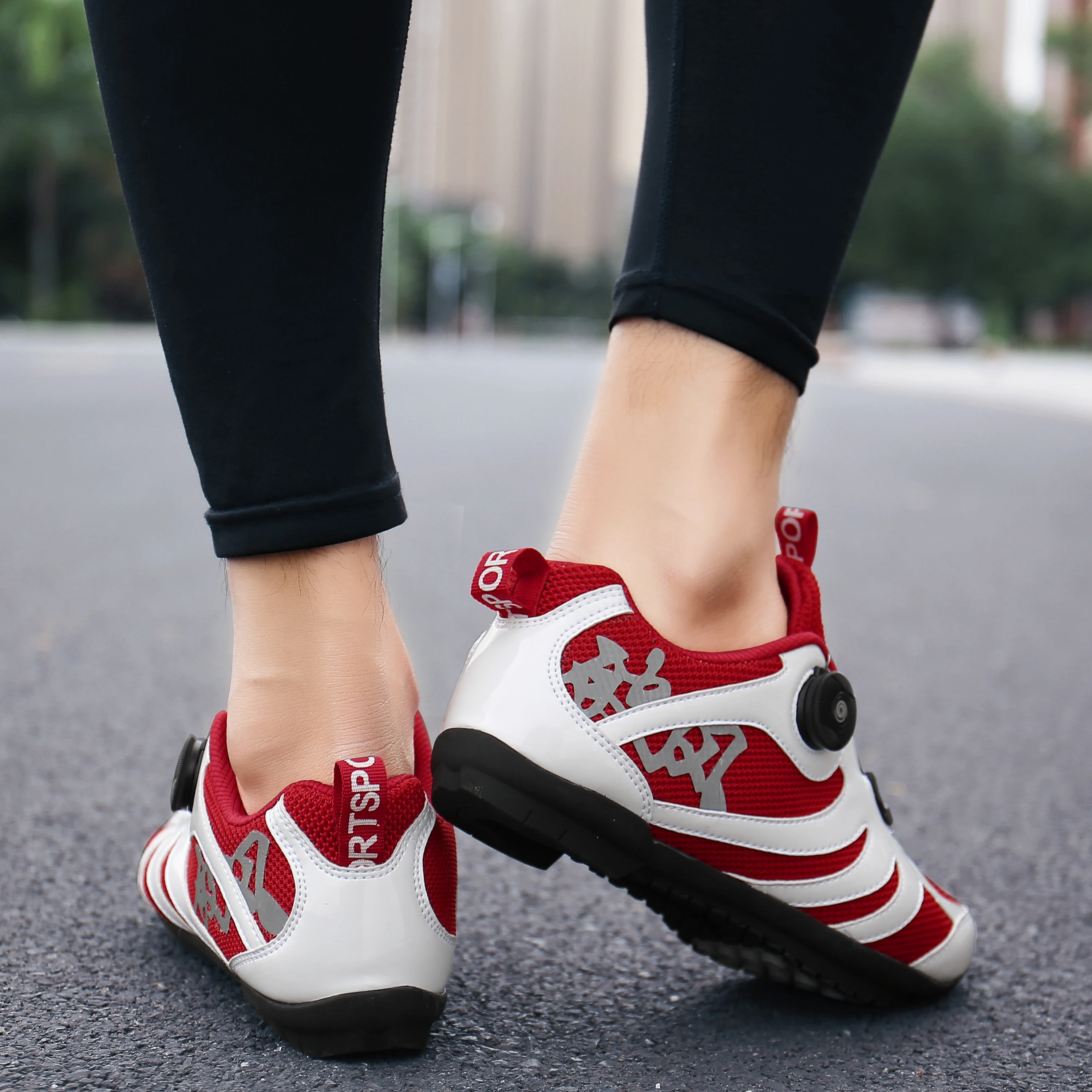 New Cycling Sneaker Mesh Breathable for Men Road Bike Shoes Rubber Flat Racing Speed Trail Mountain Bicycle Footwear Pedal Sport