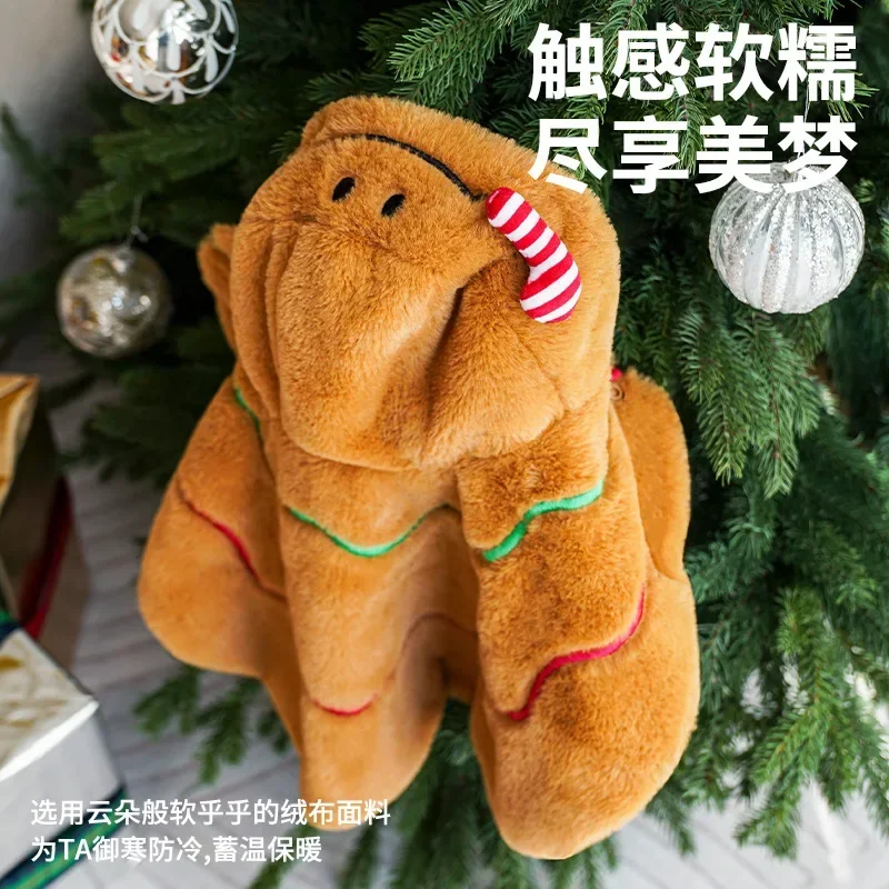 Gingerbread Man Cat Cape Winter Warm Pet Clothes Cat Clothes Thick Dog Windproof Cape