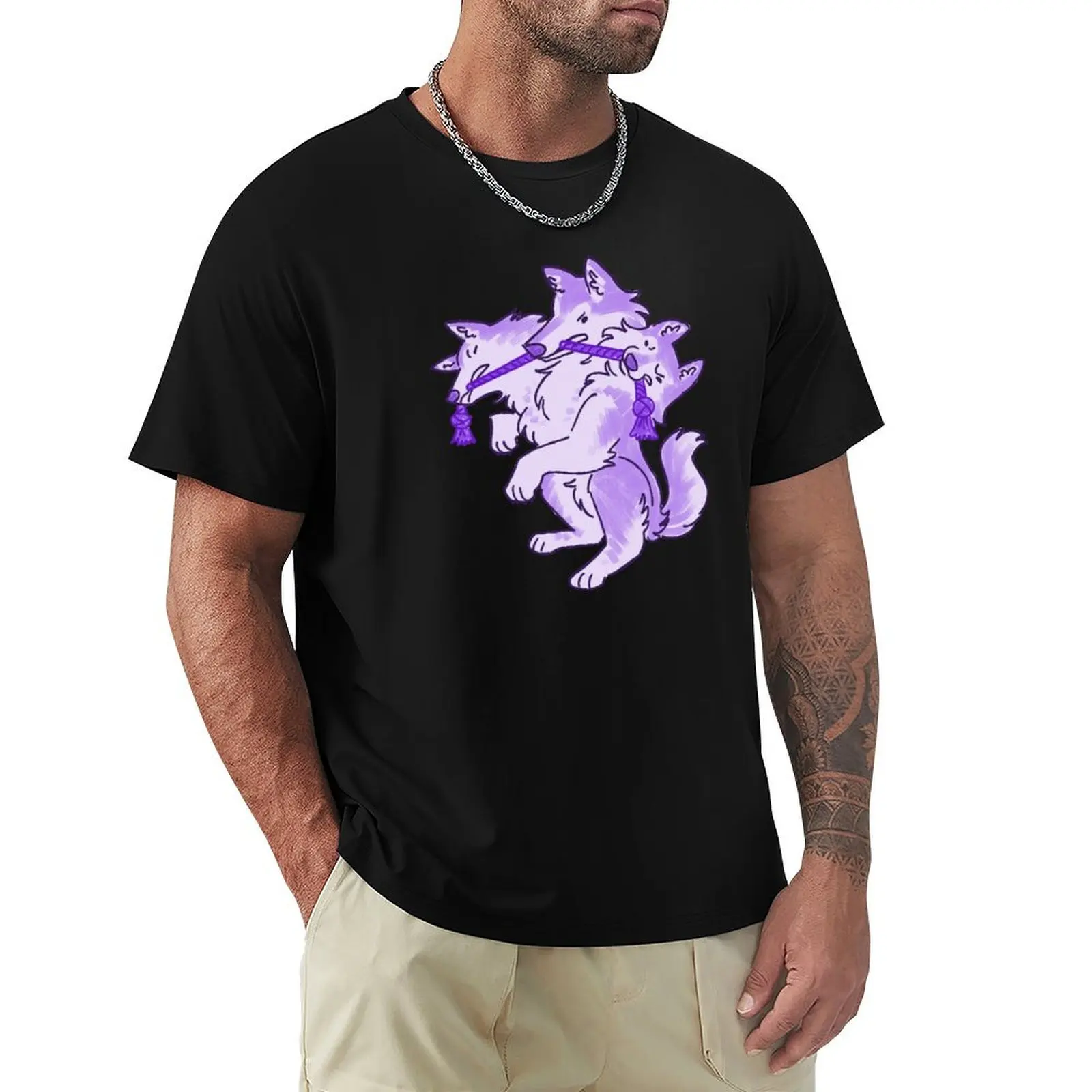 

Playtime with Cerberus T-Shirt T-shirts oversize for a boy vintage clothes mens white t shirts