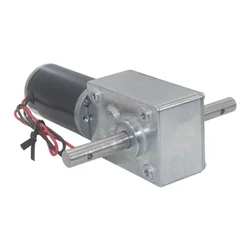 Double Shaft High Torque Worm Geared Motor 24V 12 Volt 5-470RPM Self Locking Adjustable Speed Reversed For Automatic Drying Rack