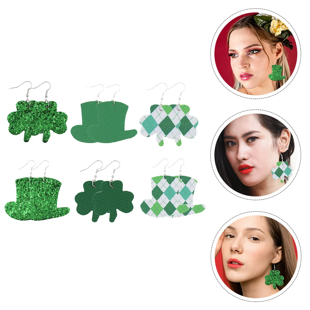 

1Set Earrings St Patrick's Day Lightweight Durable Stylish Party Jewelry Creative Festive