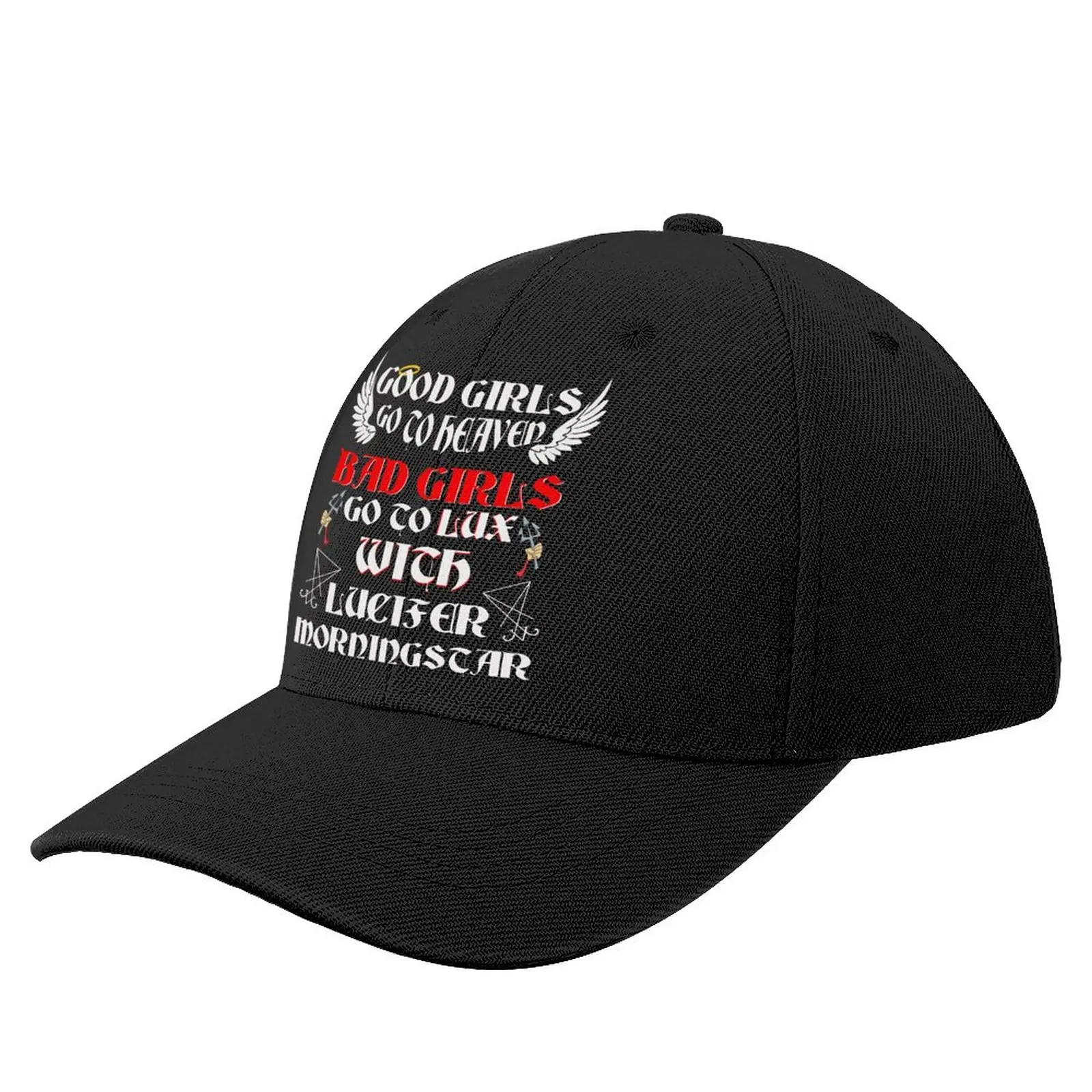 Lucifer Morningstar Baseball Cap Good Girls Go To Heaven Bad Girls Go To Lux Unisex Baseball Hat Custom Running Bulk Orders Cap