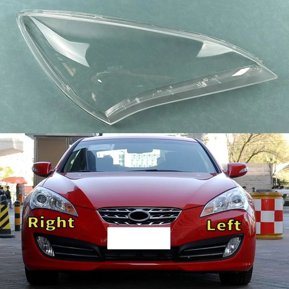 

For Hyundai Rohens Coupe 2009-2011 Headlamp Transparent Shell Lampshade Lamp Shade Front Headlight Cover Lens Plexiglass