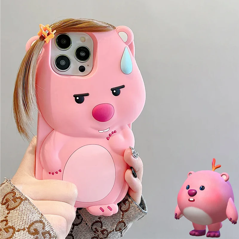 

Disney Bangs Loopy Apple Iphone Case Kawaii Cute Anime Creative Quirky Phone Case Long Hair Styling Shockproof Anti-Wear Case